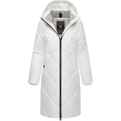 Steppmantel RAGWEAR "Rebela", Damen, Gr. M (38), weiß (sanftes weiß), Obermaterial: 100% Polyester, Innenfutter: 100% Polyester, Wattierung: 100% Polyester, modisch, A-Linie knieumspielend, hoch geschlossener Ausschnitt, Langarm Ärmel ohne... Image