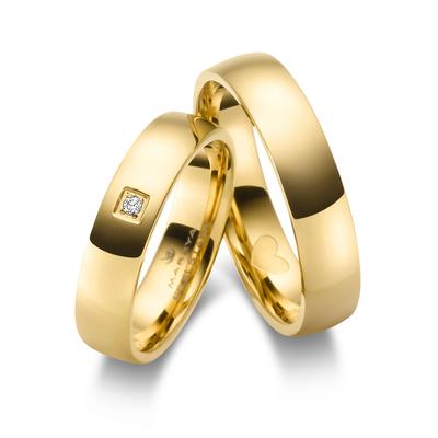 Verlobungsring MARRYA "Edelstahl Ringe Trauringe Eheringe Partnerringe" Gr. 60, gold (herren ring, gold), Fingerringe, D