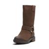 Stiefel TIMBERLAND "BRIMFIELD TALL PULL ON BOOT", Damen, Gr. 39, braun (schwarz braun suede), Leder, sportlich, Schuhe, Winterschuhe, Winterstiefel