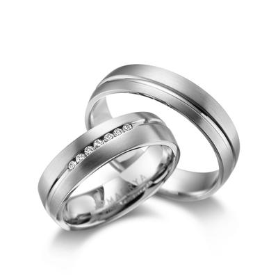 Verlobungsring MARRYA "Edelstahl Ringe Trauringe Eheringe Partnerringe" Gr. 60, silber (herren ring, silber), Fingerring