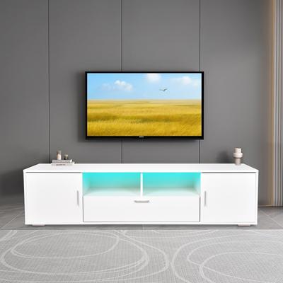 Modern TV Stand with LED Lights for Up to 75'' TVs - Perfect for Gaming or Living Room