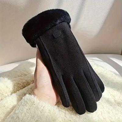 TEMU Women's Touchscreen-compatible Gloves - , & Lining For Cycling And