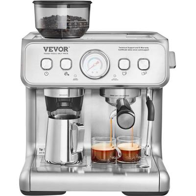 Mophorn - vevor Espressomaschine mit Mahlwerk, 15 Bar Halbautomatische Espressomaschine mit