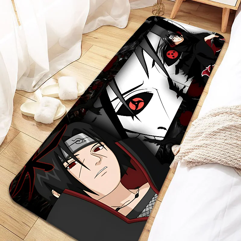 Anime Narutoes Eyes Itachi Sasuke Door Mat Entrance Non-slip Washable Kitchen Carpet Living Room Hallway Rugs Bathroom Bath