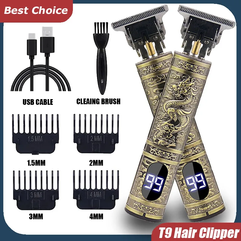 Elektrische Haarschneidemaschine Vintage T9 Haarschneidemaschine Professionelle Friseur Männer Trimmer Rasierer Haarschneidemaschine Image