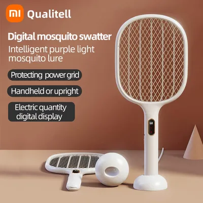 Quality elektrische Mücken klatsche s1 mit LED-Leistungs anzeige, 15 ° Tilt Bug Zapper wiederauf ladbar 2000mAh