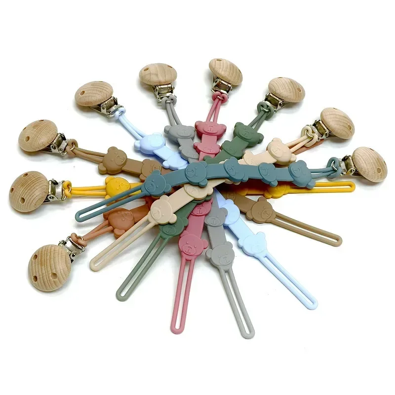 Eine Schnuller kette Baby Beißring Schnuller Lanyard Kette Beißring Kette Anti-Verlust Seil Silikon Schnuller Kette Clip Image