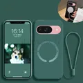Custodia per telefono per Google Pixel 9 8 7 6 Pro XL 9A 7A 6A 8A 5 Cover morbida in silicone con ricarica wireless magnetica con protezione per lo schermo