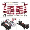 1set cnc metall rc arm lenk becher für lc rennsport PTG-2 1/10 4wd racing buggy auto diy zubehör, rot hinten, multi