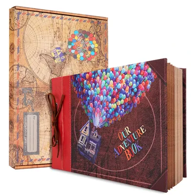 Unser Abenteuer buch 80 Seite DIY handgemachtes Fotoalbum Sammelalbum Retro Kraft Album Jubiläum Image