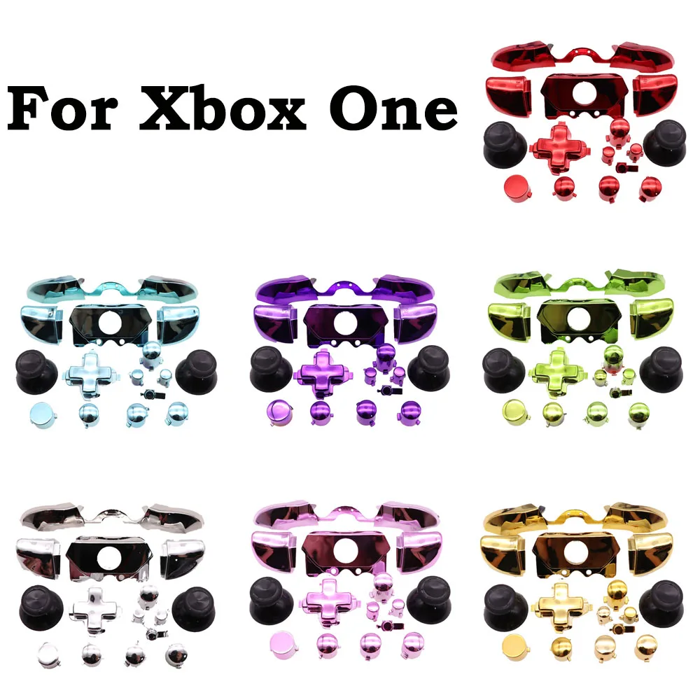 1 Satz voller Chrom knopf Ersatz für Xbox One Handle Dpad Abxy Trigger Griffe Stick Teile für Xbox One Controller Image