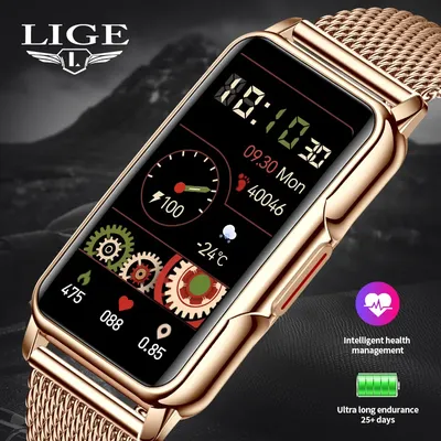 LIGE Smart Watch Männer Frauen 1,47'' Full Touch Screen Fitness Tracker Sport Uhren Herzfrequenz Monitor IP68 Wasserdichte Smartwatch