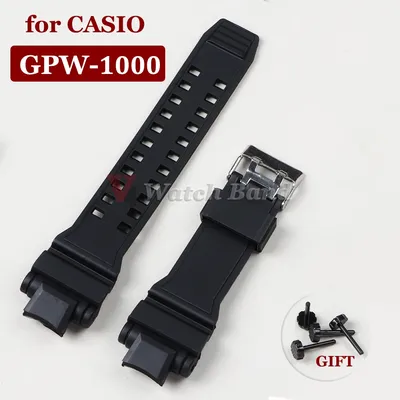 Schwarzes Herren-Armband aus Kunstharz für GPW-1000, wasserdichtes Kautschukarmband, Silikonarmband Image