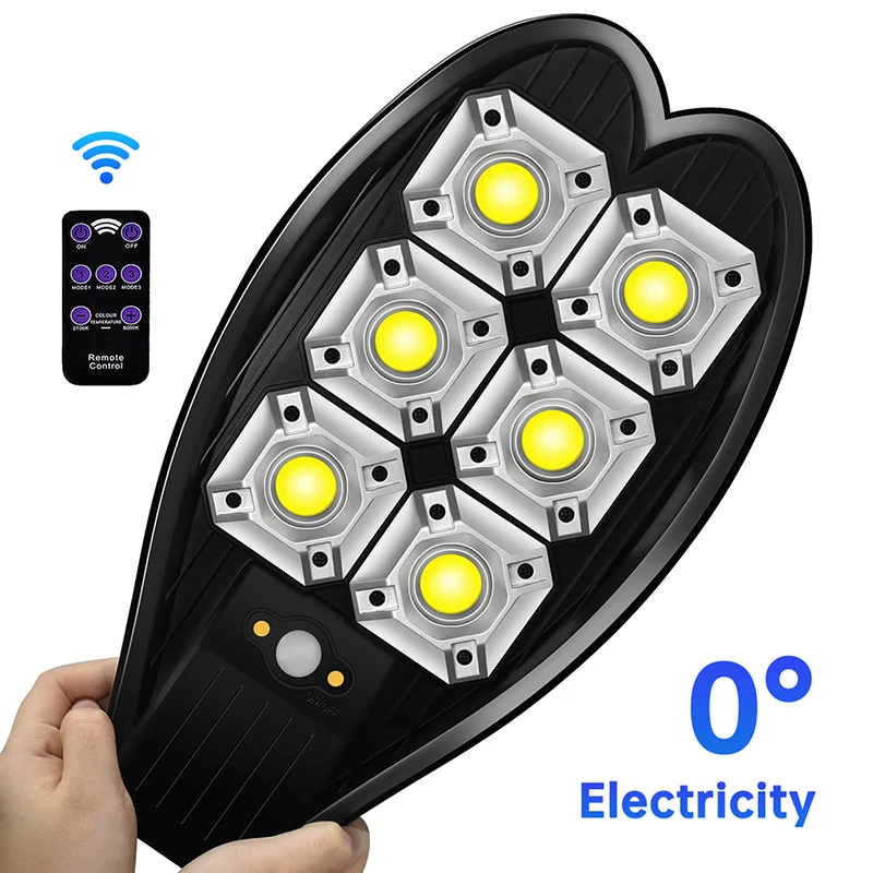 Cob Solar leuchten für den Außenbereich ipx66 wasserdichte Solar lampe Solar wand leuchte mit Fernbedienung und 3 Modi für Gartenhof Weg Straße