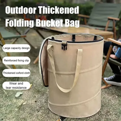 Outdoor Tragbare Faltbare Mülleimer Tragbare Camping Müll Bin Hause Spielzeug Kleidung Lagerung Hof Garten Milch Müll Tasche