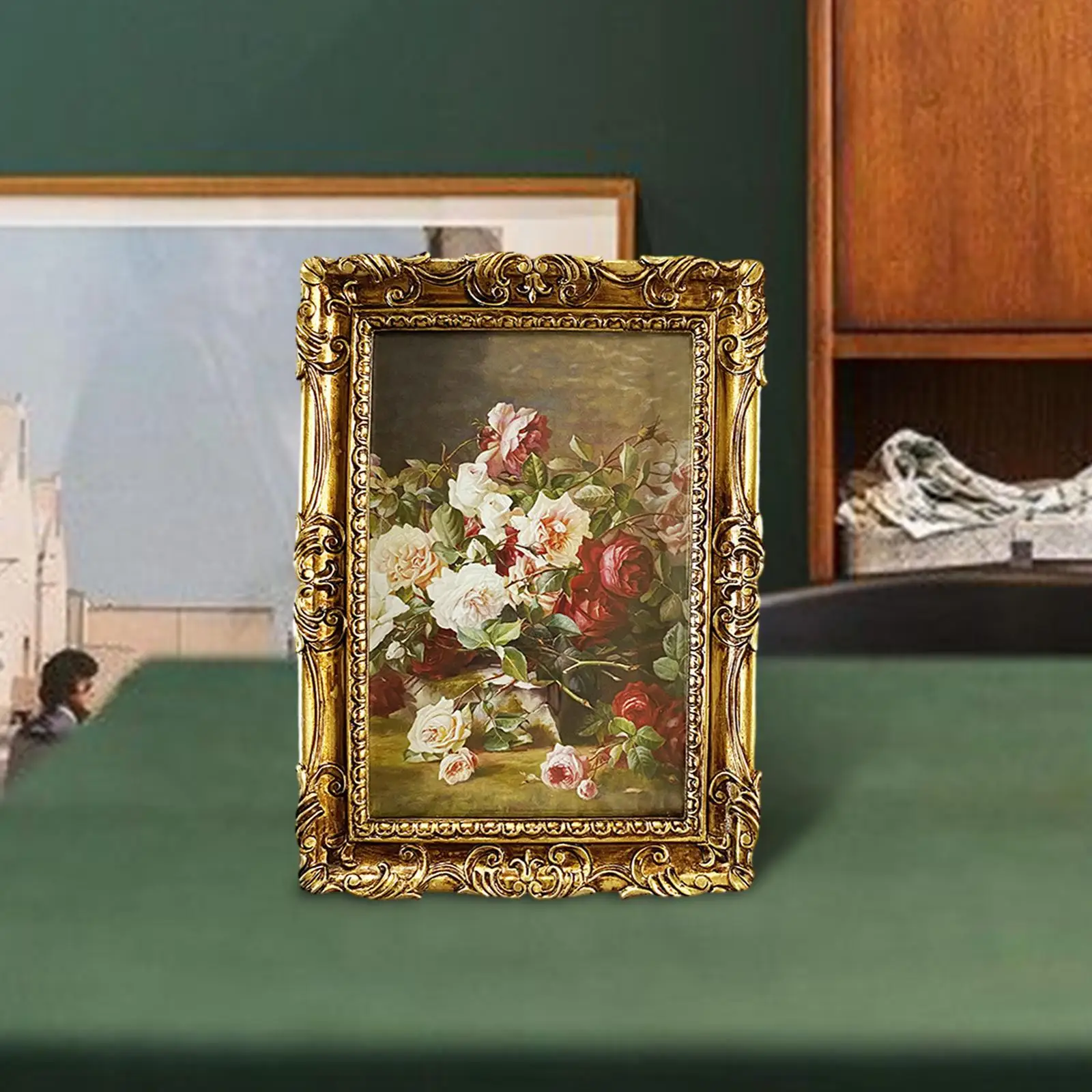 Foto rahmen verzierte Vintage-Stil Tischplatte Bilderrahmen hängen Foto rahmen Display Tischplatte Display für Schlafzimmer Wohnzimmer