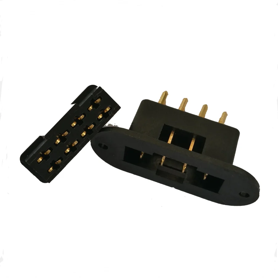 5/10 Paar vergoldetes schwarzes RC-Zubehör, Servostecker, MPX, 8-poliger Stecker für RC-Hobby, Modellauto, Flugzeug, Boot, Ladegerät