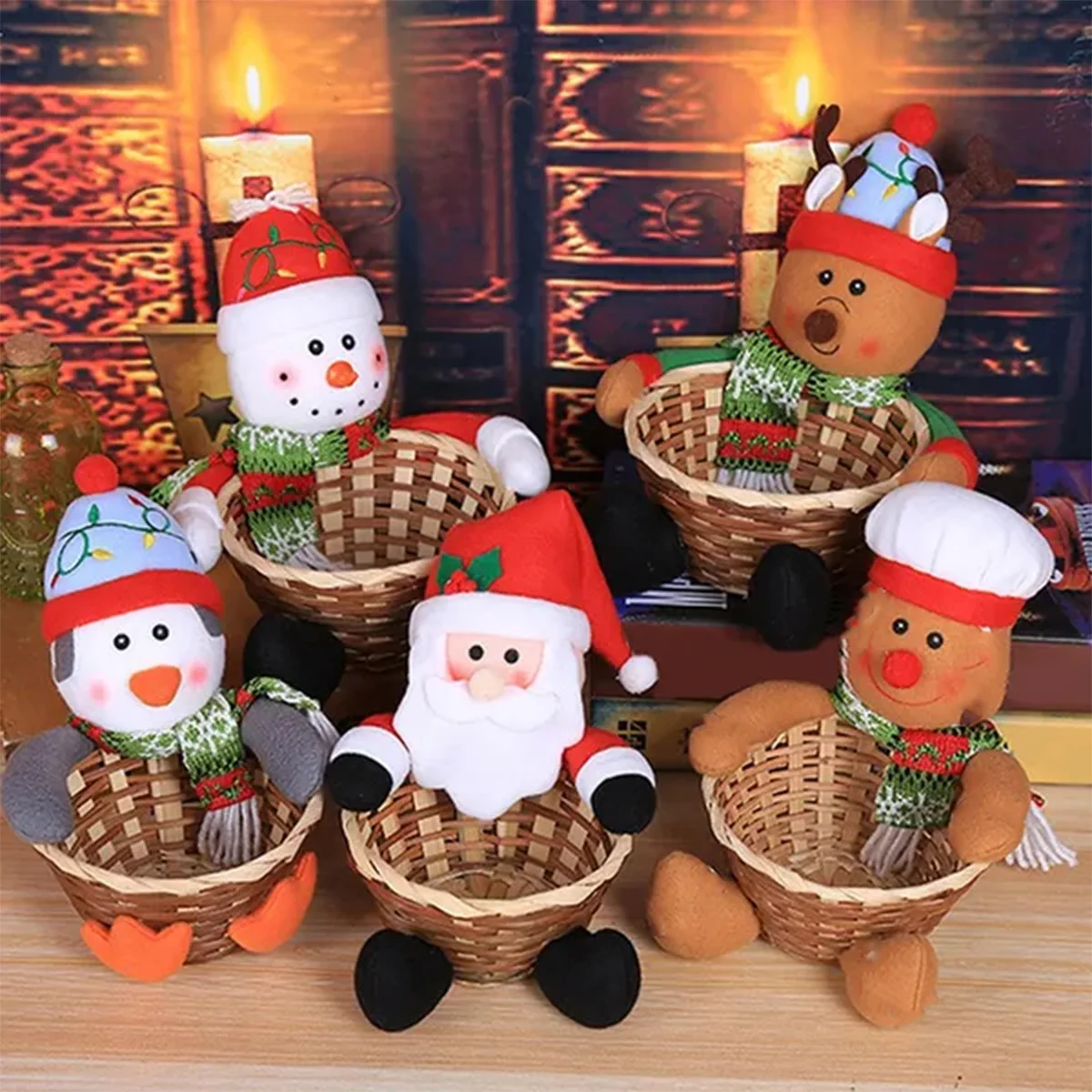 1PC Weihnachten Dekoration Candy Korb Weihnachten Tisch Dekoration Kinder Candy Korb Weihnachten Dekoration Kleine Candy Box Image