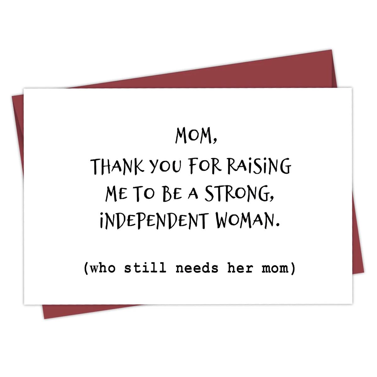 1pc, Karte für Mama, danke, dass du mich groß gezogen hast, um eine starke unabhängige Frau zu sein, Geburtstags karte für Mama, Muttertag geschenk karte Image