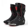 Motorrad-Rennstiefel, professionelle Biker-Schuhe, Motorrad-Reiten, Schutzausrüstung, Mikrofaser-Lederstiefel, Größe 39–47