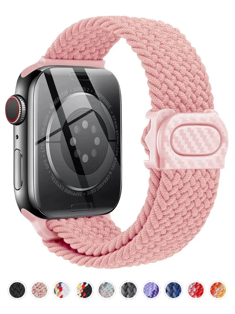 Armband für Apple Watch Band 44mm 42mm 40mm 45mm 38mm 41mm 49mm geflochtene Solo Loop Correa Armband Serie 9 8 7 6 5 4 3 se Ultra 2 Image