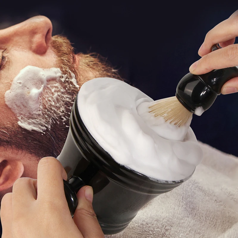 1 Stück professionelle Rasierwerkzeugschale für Herren, langlebiger und sauberer Rasierseifenbecher, Salon-Haarschneidewerkzeug, speziell für Echthaarperücken Image