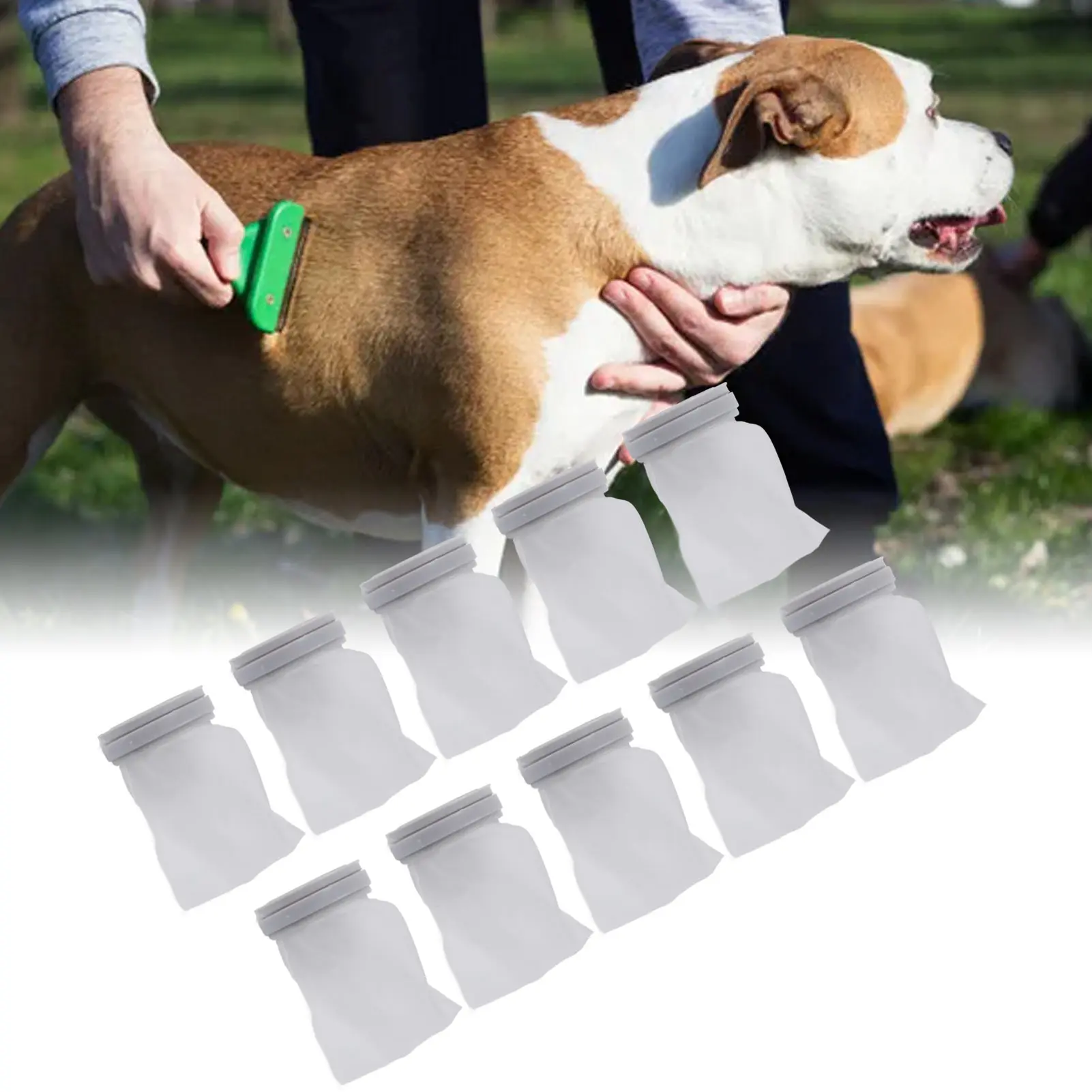 10 Stück elektrische Läuse Kamm filter Nachfüllen Trans lucent mesh Electronic lice Kamm filter leicht befestigt Einweg hygienisch für Haustier Image