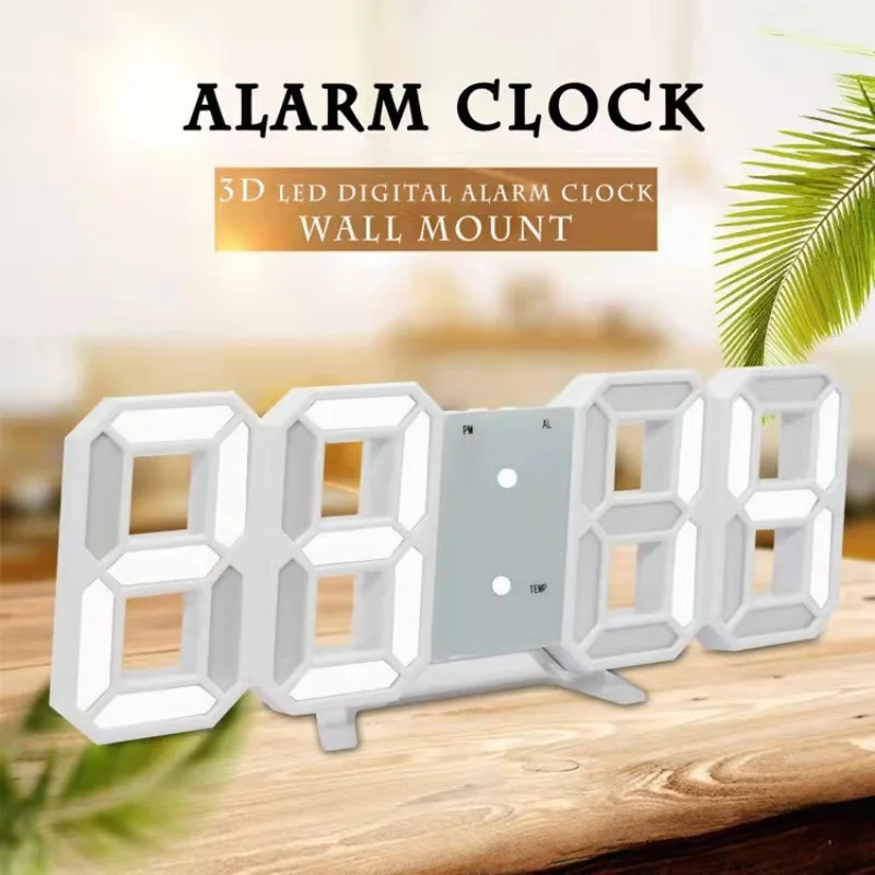 3D Mini Uhr LED Digital Wanduhr Schreibtisch Uhr Elektronische Wecker Wohnzimmer Wanduhr DIY Küche Timer Nette Timer