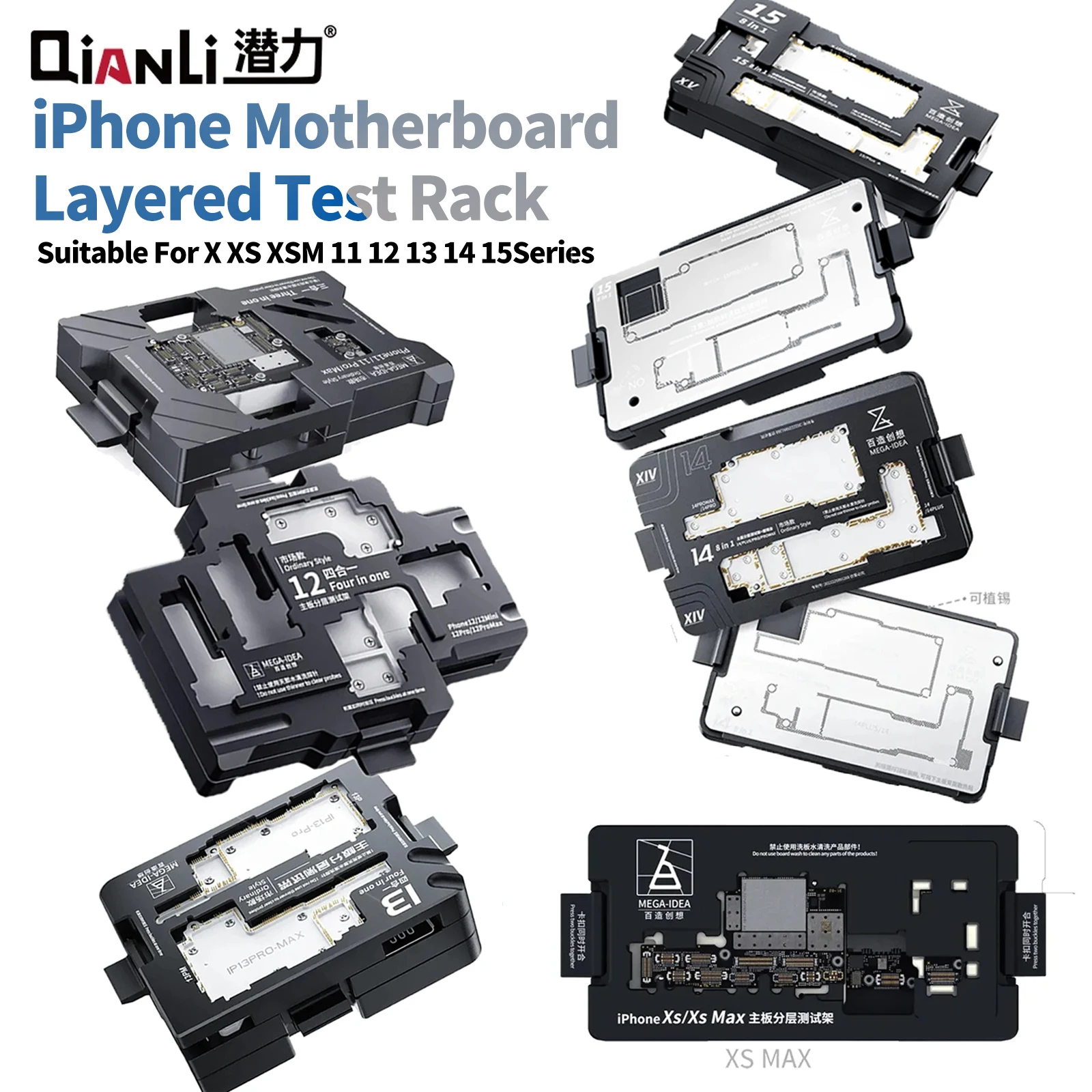 Qianli Motherboard Layered Test Stand für IPhone X 11 12 13 14 15 16Serie Motherboard BGA Ball Platzierung Logic Board Stand Tool Image