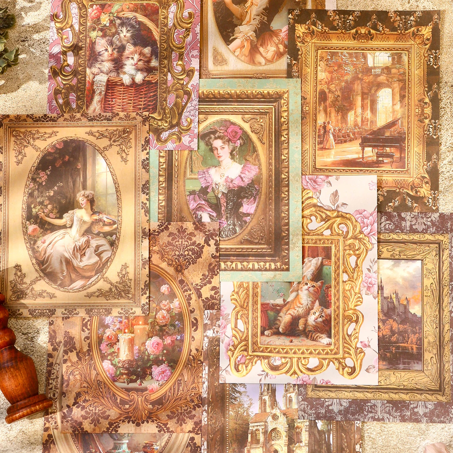 4 Stil 20 teile/paket menschliches Theater Serie leichtes Papier Vintage Journal Material DIY Molkerei Notebook Laptop Bücher Album Sammlungen