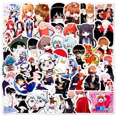 10/30/50 Stück Coole Gintoki Gintama Anime Aufkleber Kagura Okita Sougo Aufkleber Skateboard Motorrad Wand Koffer Tsukuyo Aufkleber Spielzeug Image