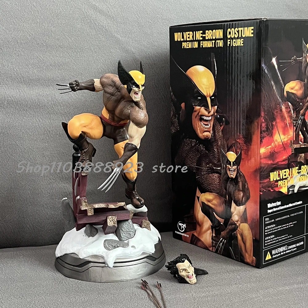 X-Men Wolverine Actionfigur Anime Wolverine Brown Kostüm Logan Spielzeug Modell Gelenkpuppe Sammlung Geburtstagsspielzeug Geschenke Image