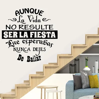 Neue spanische Satzsätze Moderne Mode Wandkunst Aufkleber für Wohnzimmer Vinyl Wandbild Home Decor Aufkleber Zitate Wandtattoos Image