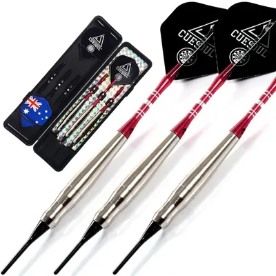 Geschenk !!! CUESOUL 16 Gramm Soft Tip Darts Set Messing Fässer mit 2 verschiedenen farbe Aluminium