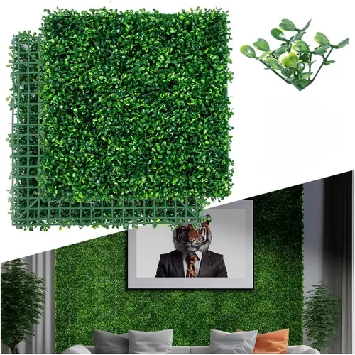 1pc Kunstrasen, Kunstrasen Grün Wand dekoration, gefälschte Pflanzen Hintergrund, Outdoor Indoor Faux Buchsbaum grün Wand Laub