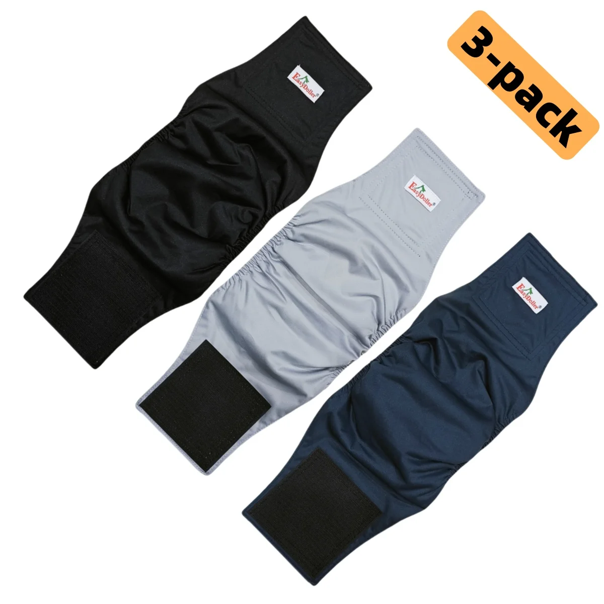 3 Stück wiederverwendbare waschbare Stoff-Hunde-Pipi-Hosen, Welpen-Hunde-Unterwäsche, umweltfreundliche Haustierpflege-Windeln, Größe SML Image