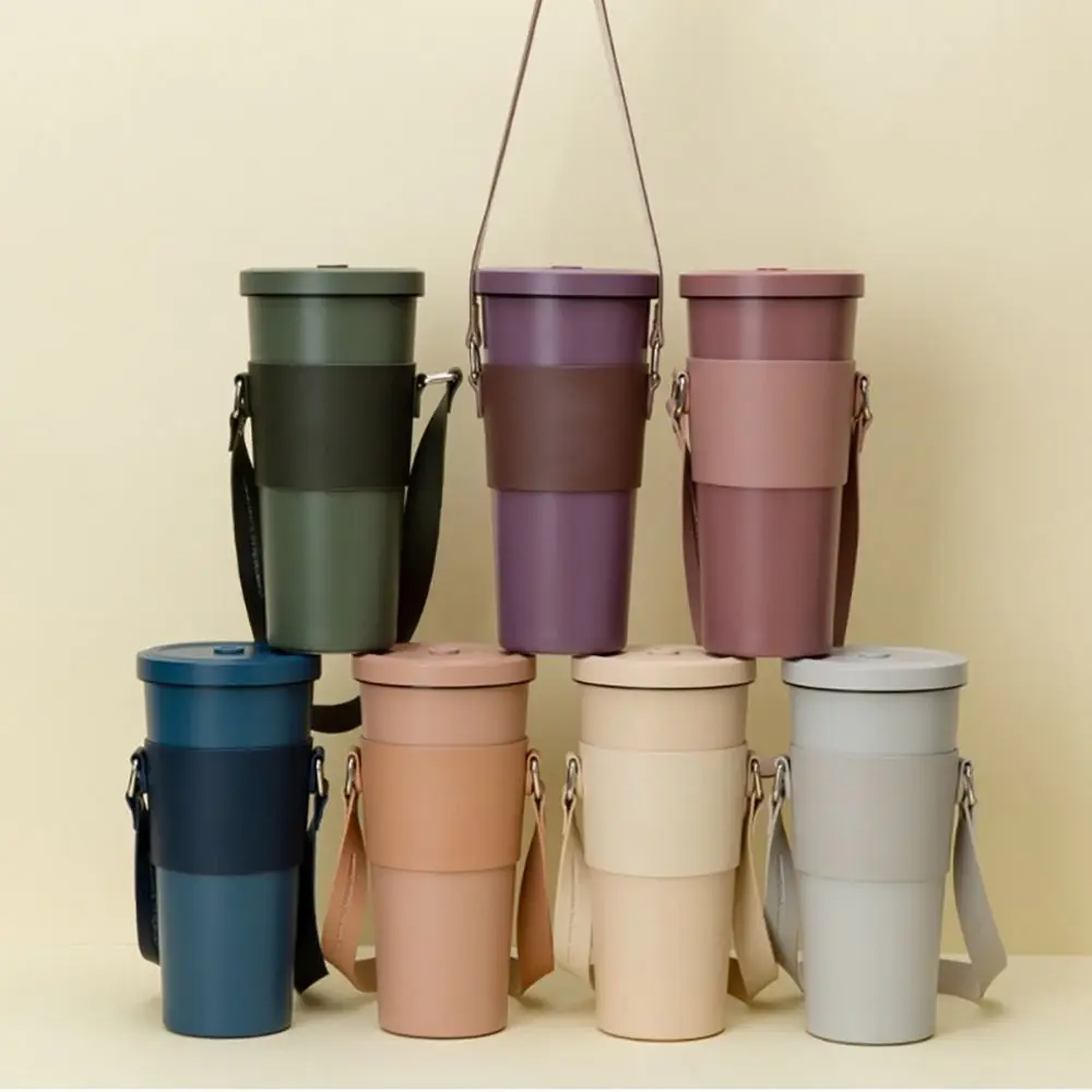 Wasser flaschen griff Schulter gurt für Stanley 30-40oz Flaschen Pu Leder Becher griff Wasser flasche Schlinge Zubehör Image