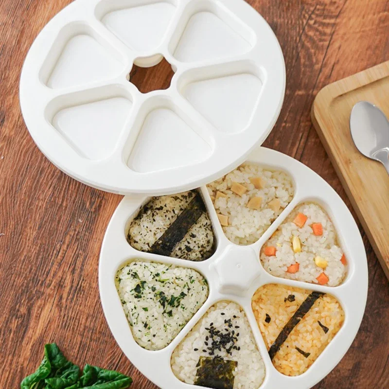 Form Dreieck Bento Box Japanische DIY Sushi Form 6 In 1 Machen Nori Brötchen Reis, Der Werkzeuge Sushi Set Küche Werkzeuge Image