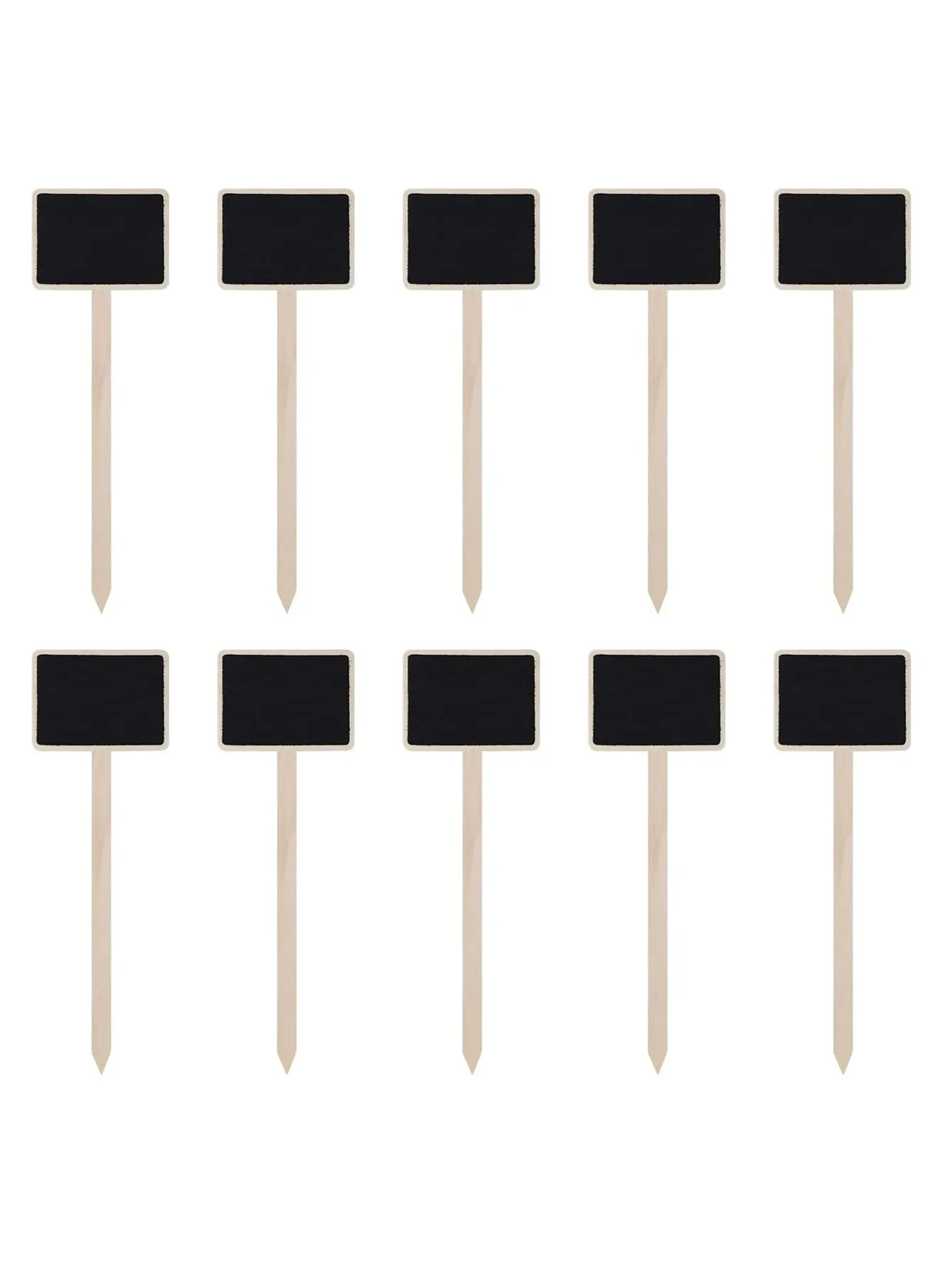 20 Stück Mini-Holztafelpfähle, Holz-Pflanzenetiketten, Marker, Tafel, Gartenetiketten, Schilder, dekorative Blumen-Preisschilder für Zuhause Image