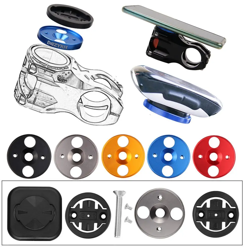 Vorbau Top Cap Stoppuhr Halterung Adapter MTB Fahrrad Computer Halter Für Garmin Bryton Telefon Fahrrad Zubehör Image