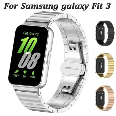 Edelstahlarmband für Samsung Galaxy Fit 3 SM-R 390 Ersatz-Metallarmband für Galaxy Fit 3 Armband Armband Zubehör Image