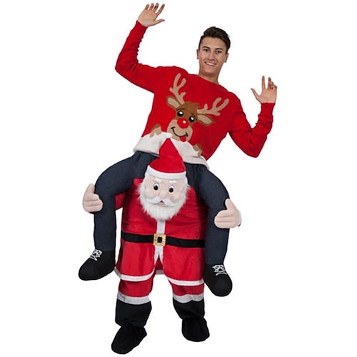 Costume de cosplay Costume de père noël père Noël Noël Déguisement Cosplay pour Femmes Adultes Noël Carnaval Mascarade la veille de Noël Soirée Noël Combinaison