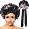 bonnet avec bandeau à nouer bonnet en satin bonnet en soie pour femmes endormies bonnets pour femmes noires bonnet en soie pour dormir bonnet pour cheveux bouclés tresses bonnet de nuit