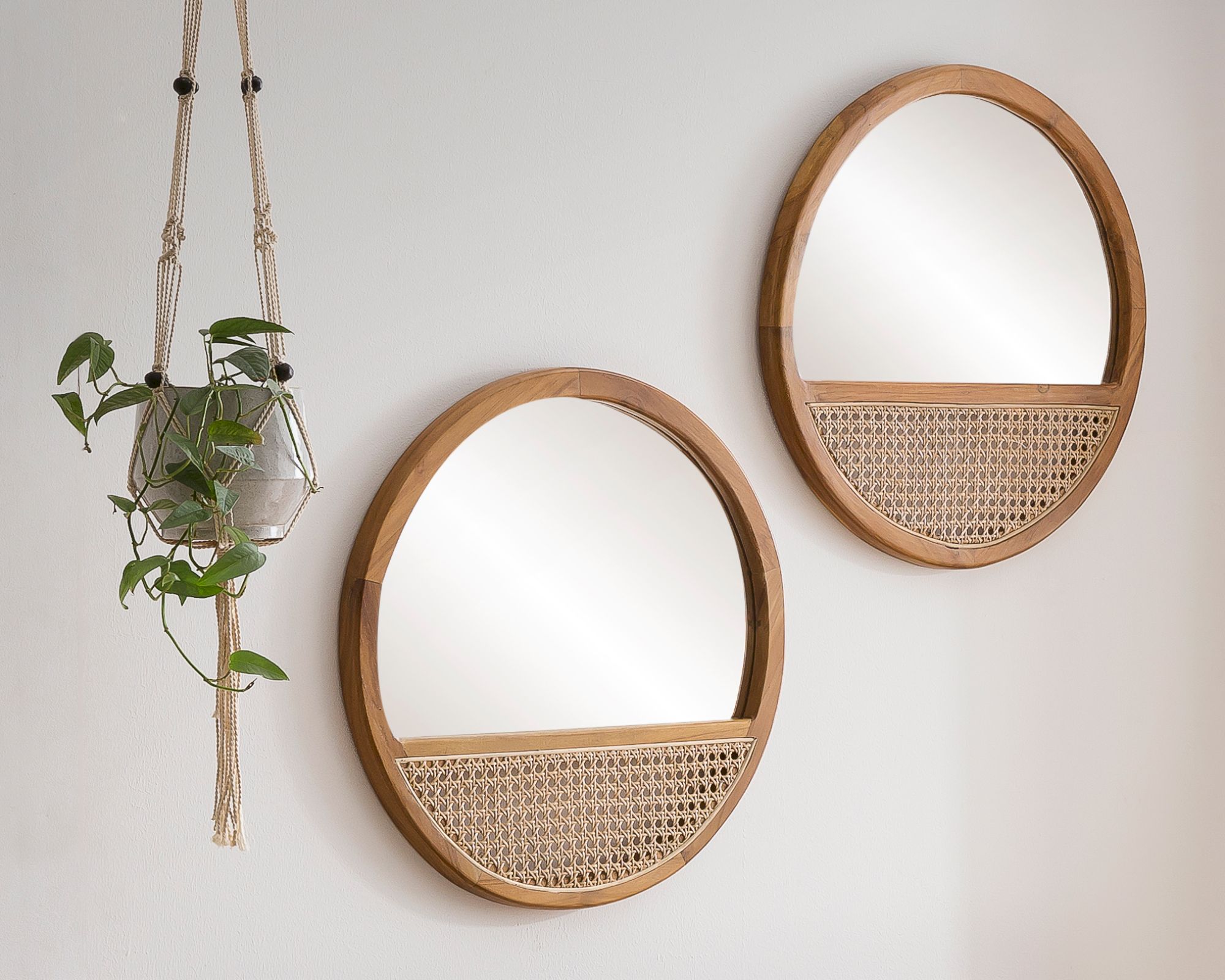 SIT Rattan Vintage Spiegel rund 60 Ø