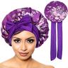 bonnet avec bandeau à nouer bonnet en satin bonnet en soie pour femmes endormies bonnets pour femmes noires bonnet en soie pour dormir bonnet pour cheveux bouclés tresses bonnet de nuit