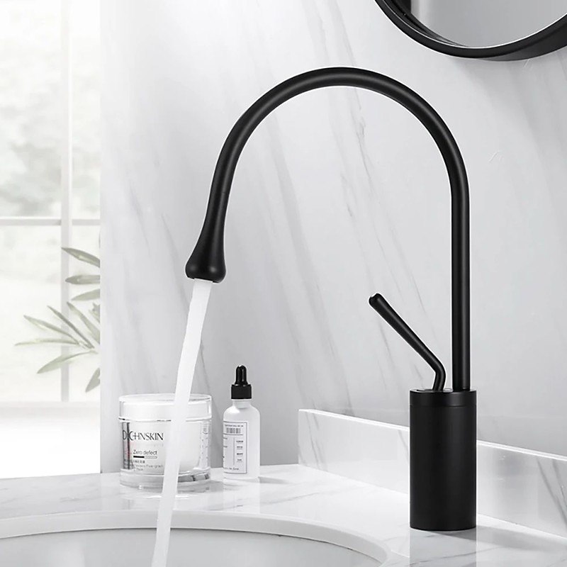 Bathroom Sink Faucet - Waterfall Electroplated Centerset Single Handle One HoleBath Taps