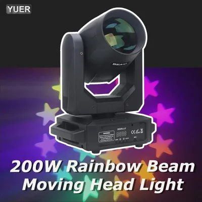 YUER NEW LED Moving Head Light 200W Beam+Spot+18 Rotating Prisms+Rainbow Effect Dj Dmx Stage Light