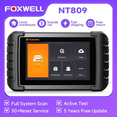 FOXWELL NT809 OBD2 Automotivo Scanner OBDII Diagnostic Tools 30+Reset FCA Supported Auto Tool