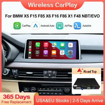 Wireless CarPlay for BMW NBT,EVO X5 F15 F85 X6 F16 F86 2014-2020 X1 F48 2016-2020 with Android Auto