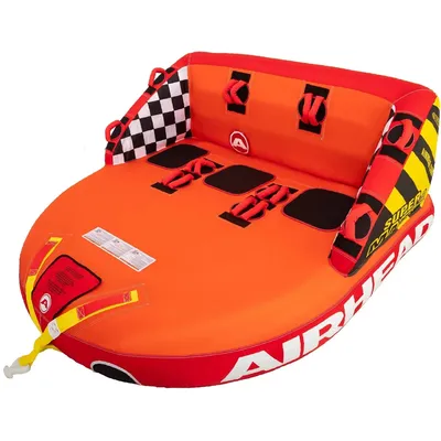 Mable Inflatable Towable Tube 1-4 Rider Models Dual Tow Points Full Nylon Cover EVA Foam Pads